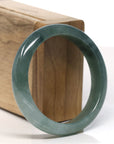 Baikalla Natural Oil-Green Jadeite Jade Bangle Bracelet (56mm) 