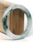 Baikalla Natural Blue-Green Jadeite Jade Bangle Bracelet (59mm) 