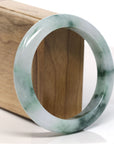 Baikalla Natural Blue-Green Jadeite Jade Bangle Bracelet (59mm) 