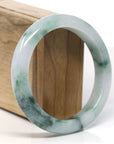 Baikalla Natural Blue-Green Jadeite Jade Bangle Bracelet (59mm) 