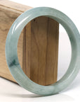 Baikalla Natural Blue-Green Jadeite Jade Bangle Bracelet (63.5mm) 