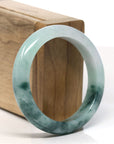 Burmese High-end Ice blue green Jadeite Jade Bangle Bracelet (54mm) T755