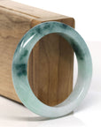Burmese High-end Ice blue green Jadeite Jade Bangle Bracelet (54mm) T755
