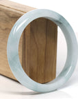 Baikalla™ "Classic Bangle" Genuine Jadeite Jade Lavender Green Bangle Bracelet (62.3mm)