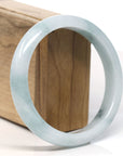 Baikalla™ "Classic Bangle" Genuine Jadeite Jade Lavender Green Bangle Bracelet (62.3mm)