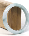 Baikalla™ "Classic Bangle" Genuine Jadeite Jade Lavender Green Bangle Bracelet (62.3mm)