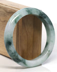 Burmese High-end Ice blue green Jadeite Jade Bangle Bracelet (59 mm) T752