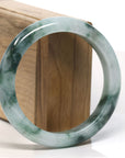 Burmese High-end Ice blue green Jadeite Jade Bangle Bracelet (59 mm) T752