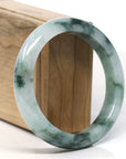 Burmese High-end Ice blue green Jadeite Jade Bangle Bracelet (59 mm) T752