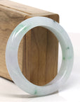 Baikalla™ "Classic Bangle" Genuine Jadeite Jade Lavender Green Bangle Bracelet (54.5mm)