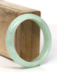 Baikalla Light Ice Green Natural Jadeite Jade Bangle (55.4 mm) 