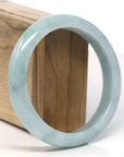 Baikalla Natural Jadeite Jade Blue Green Bangle Bracelet (61.9 mm)