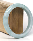 Baikalla Natural Jadeite Jade Blue Green Bangle Bracelet (61.9 mm)