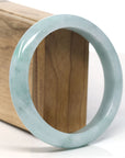 Baikalla Natural Jadeite Jade Blue Green Bangle Bracelet (61.9 mm)