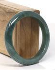 Baikalla Natural Oil-Green Jadeite Jade Bangle Bracelet (56.6mm) 