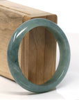 Baikalla Natural Oil-Green Jadeite Jade Bangle Bracelet (54.2mm) 