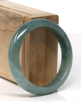 Baikalla Natural Oil-Green Jadeite Jade Bangle Bracelet (54.2mm) 