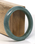 Baikalla Natural Oil-Green Jadeite Jade Bangle Bracelet (57.4mm) 