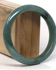 Baikalla Natural Oil-Green Jadeite Jade Bangle Bracelet (63.3mm) 