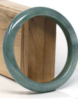 Baikalla Natural Oil-Green Jadeite Jade Bangle Bracelet (63.3mm) 