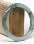 Baikalla Natural Blue-Green Jadeite Jade Bangle Bracelet (63.5mm) 