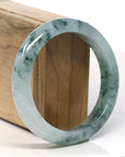 Baikalla High End Icy Natural Blue-Green Jadeite Jade Bangle Bracelet (58.3mm) 