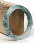 Baikalla High End Icy Natural Blue-Green Jadeite Jade Bangle Bracelet (58.3mm) 