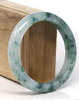Baikalla High End Icy Natural Blue-Green Jadeite Jade Bangle Bracelet (58.3mm) 