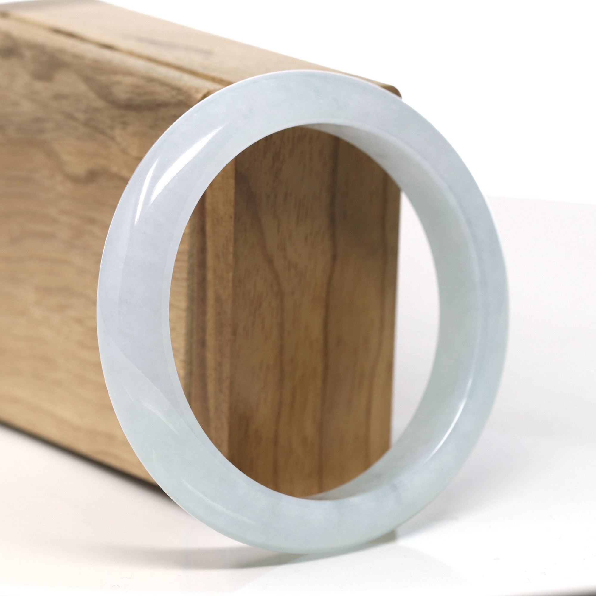 Baikalla Ice Green Natural Jadeite Jade Bangle ( 58.2 mm )