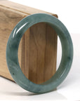 Baikalla Natural Oil-Green Jadeite Jade Bangle Bracelet (57.5mm) 