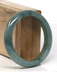 Baikalla Natural Oil-Green Jadeite Jade Bangle Bracelet (57.5mm) 