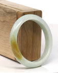 Baikalla Natural Yellow Jadeite Jade Oval Bangle Bracelet (53.6 mm) 