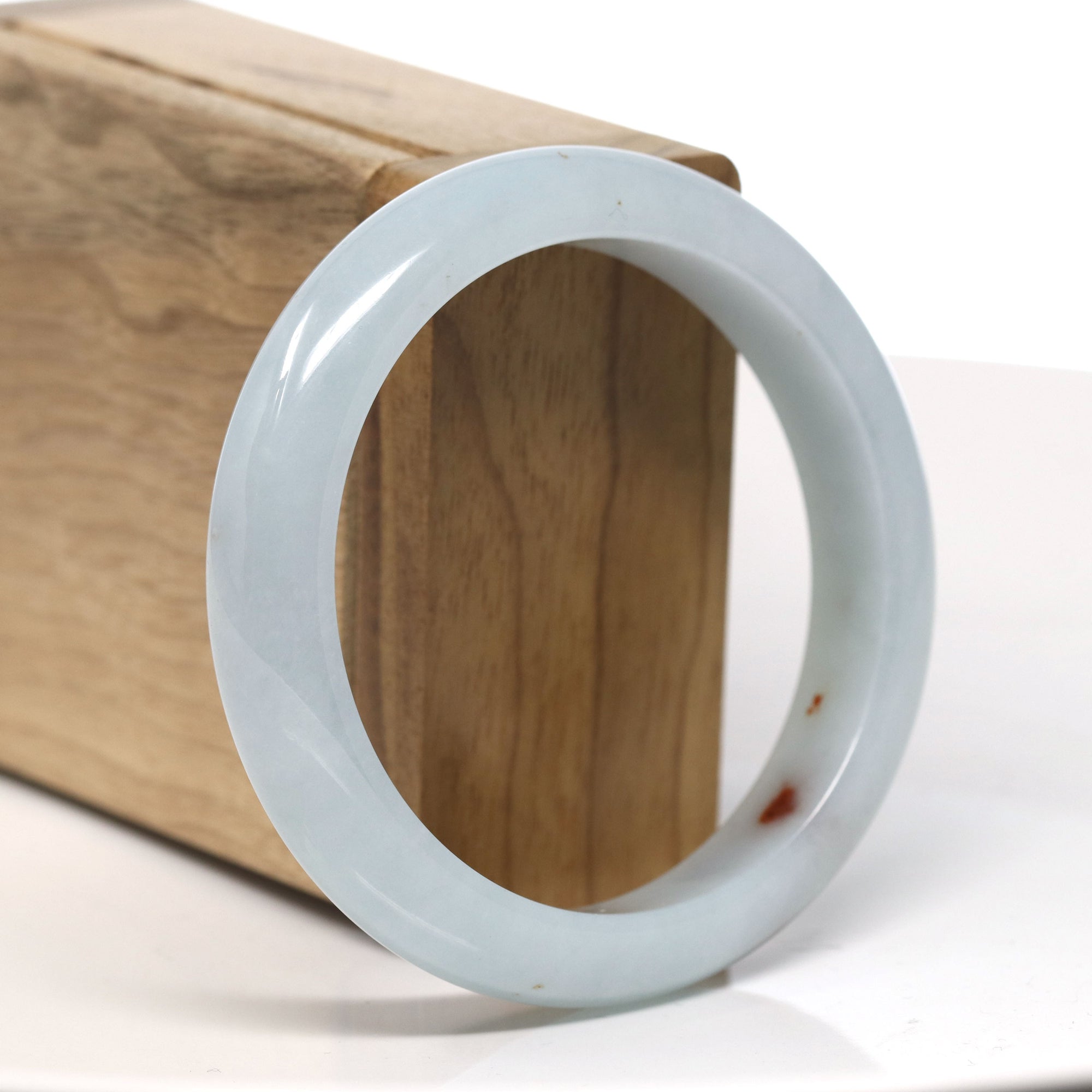 Baikalla Natural Blue &amp; Red Flower Jadeite Jade Bangle ( 57 mm )