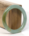 Natural Burmese Oil Green & Yellow Jadeite Jade Bangle Bracelet (54.6 mm) 