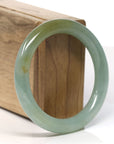 Natural Burmese Oil Green & Yellow Jadeite Jade Bangle Bracelet (54.6 mm) 