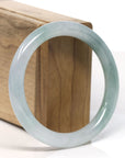Natural Burmese Blue Green Jadeite Jade Bangle Bracelet (56.6 mm) 