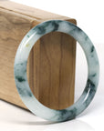 Natural Burmese Blue Green Jadeite Jade Bangle Bracelet (55.2 mm) 