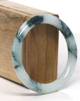Natural Burmese Blue Green Jadeite Jade Bangle Bracelet (55.2 mm) 