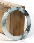 Natural Burmese Blue Green Jadeite Jade Bangle Bracelet (55.2 mm) 