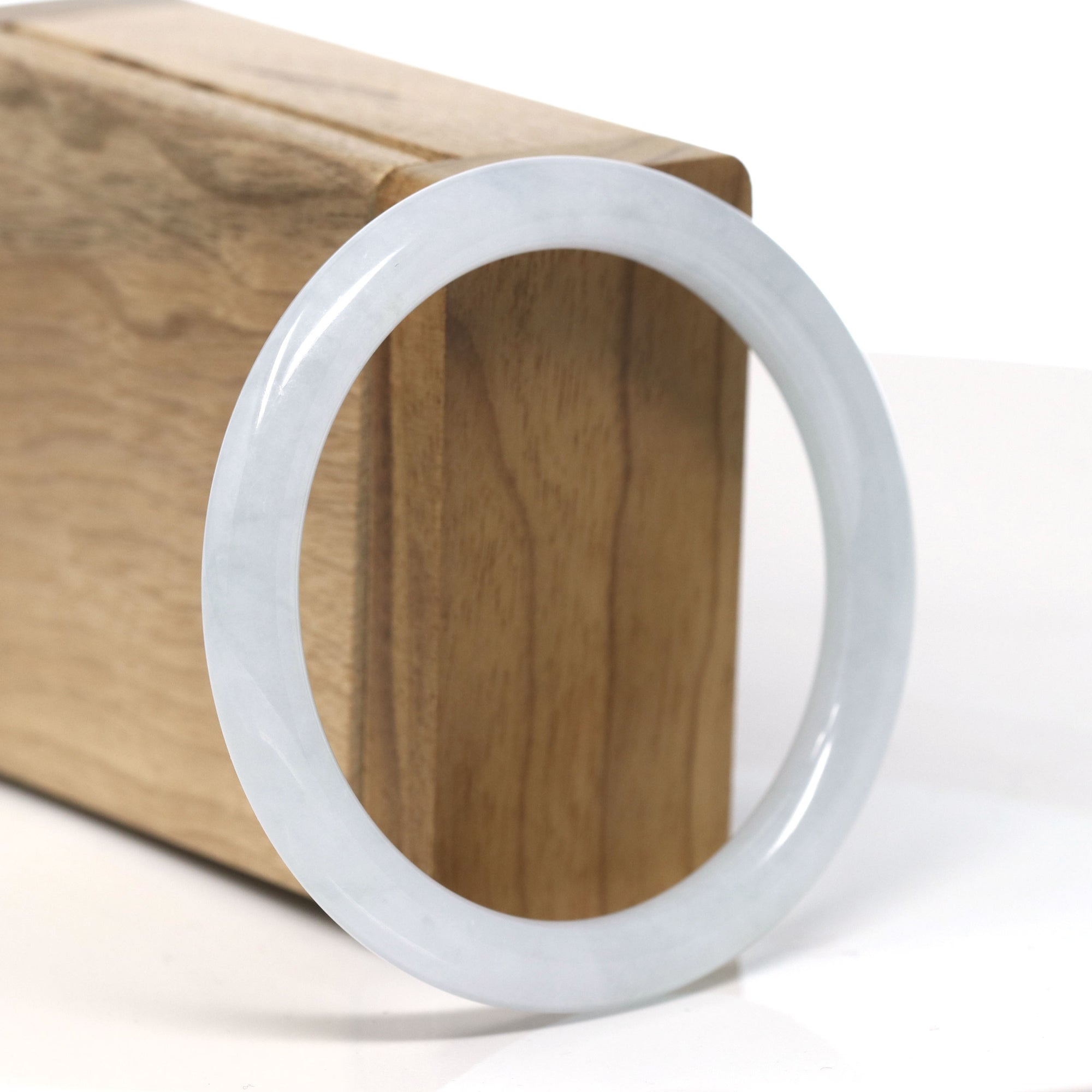 Natural Burmese Lavender Jadeite Jade Bangle Bracelet (56.9 mm) 