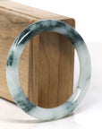 Natural Burmese Blue Green Jadeite Jade Bangle Bracelet (55.2 mm) 