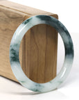 Natural Burmese Blue Green Jadeite Jade Bangle Bracelet (55.2 mm) 