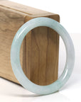 Natural Burmese Light Green Jadeite Jade Bangle Bracelet (54 mm) 