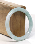 Natural Burmese Light Green Jadeite Jade Bangle Bracelet (54 mm) 