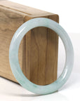 Natural Burmese Light Green Jadeite Jade Bangle Bracelet (54 mm) 