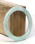 Natural Burmese Light Apple Green Jadeite Jade Bangle Bracelet (54.8 mm) 