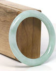 Natural Burmese Light Apple Green Jadeite Jade Bangle Bracelet (54.8 mm) 