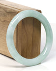 Natural Burmese Light Apple Green Jadeite Jade Bangle Bracelet (54.8 mm) 