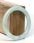 Natural Burmese Light Apple Green Jadeite Jade Bangle Bracelet (54.8 mm) 