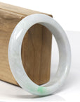 Genuine Burmese Green Jadeite Jade Bangle Bracelet (58.6 mm) 
